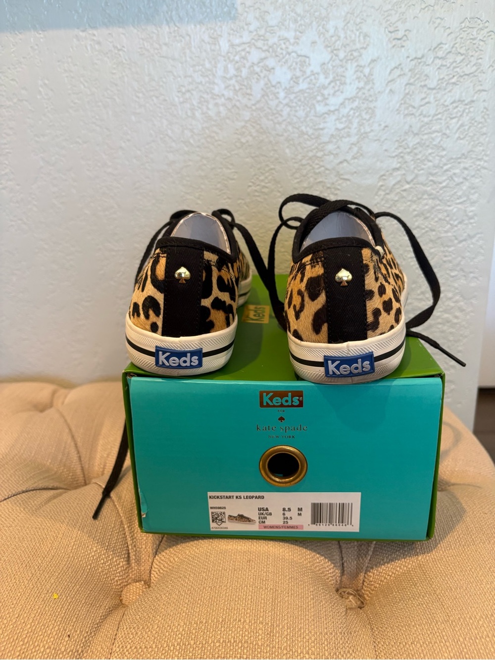 kate spade Leopard Print Kids Sneakers in Tan and Black